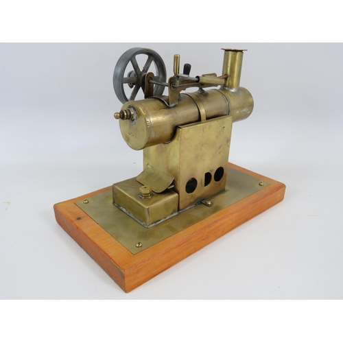 28 - Scratch Built Stationary steam engine using mostly Mamod parts.  7 x 9 inches.  See photos for condi... 