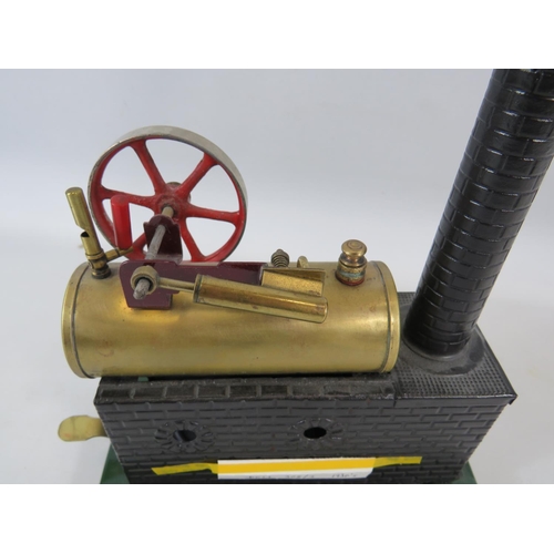 31 - 1930's German made DC 308-3, Doll Static Steam engine. Brick effect base and chimney. 12 x 7 inches.... 