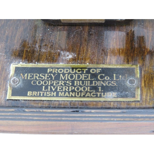 34 - Mersey Model Company (Liverpool) Model number 51 stationary steam engine mounted on wooden base with... 