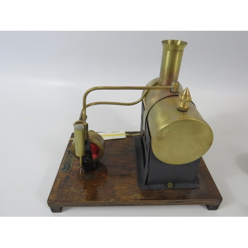 34 - Mersey Model Company (Liverpool) Model number 51 stationary steam engine mounted on wooden base with... 