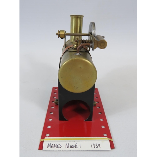 35 - 1939 Mamod Model Minor 1 Stationary Steam Engine.  5 x 5 inches. See photos for condition.