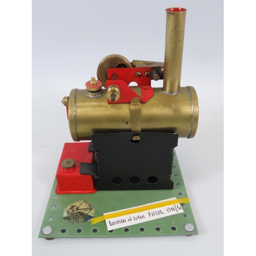 38 - 1946/50 Bowmans model PW202 Stationary Steam Engine. Measures 6 x 5 inches.   See photographs for co... 