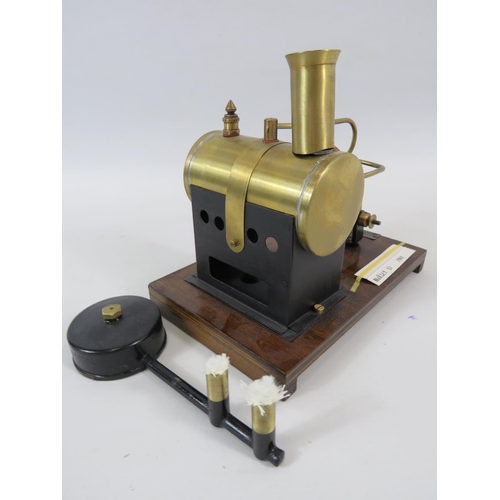 42 - Mersey Model Company (Liverpool) Model number 51 stationary steam engine mounted on wooden base with... 