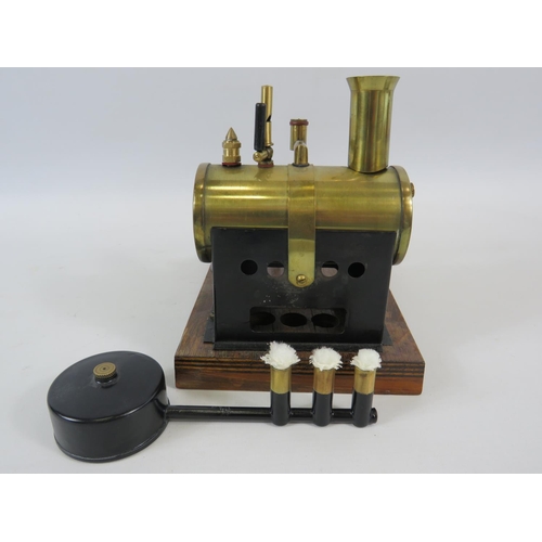 43 - Mersey Model Company (Liverpool) Model number 52 stationary steam engine mounted on wooden base with... 