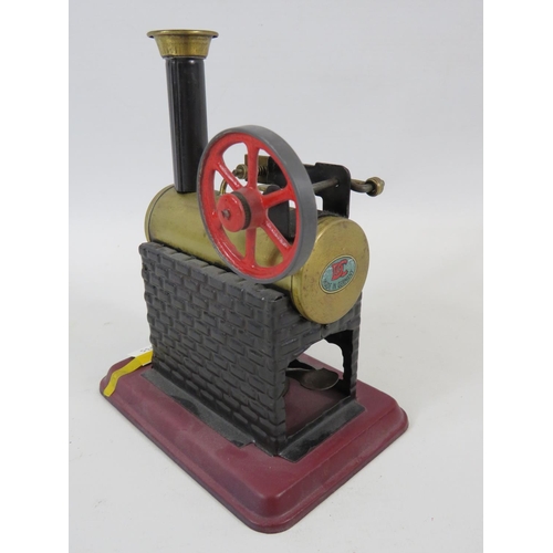 45 - 1930's German made DC 309-1, Doll Static Steam engine. Brick effect base and chimney. 6.5 x 5 inches... 