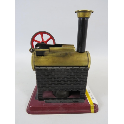 45 - 1930's German made DC 309-1, Doll Static Steam engine. Brick effect base and chimney. 6.5 x 5 inches... 