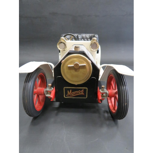 9 - Mamod Steam powered model of a Steam Roadster SE1 car. Measures 6 x 15 inches. See photos.