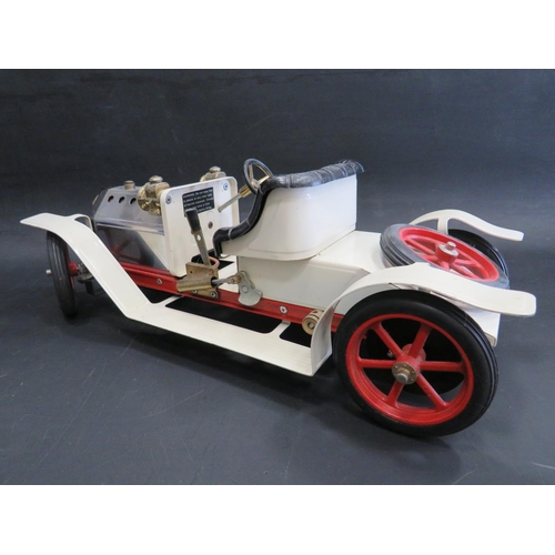 9 - Mamod Steam powered model of a Steam Roadster SE1 car. Measures 6 x 15 inches. See photos.