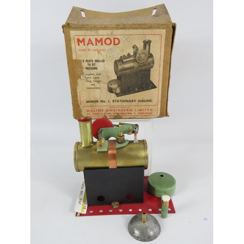 51 - 1940's Mamod MM1 Minor Stationary Steam Engine. Original box. See photos for condition.