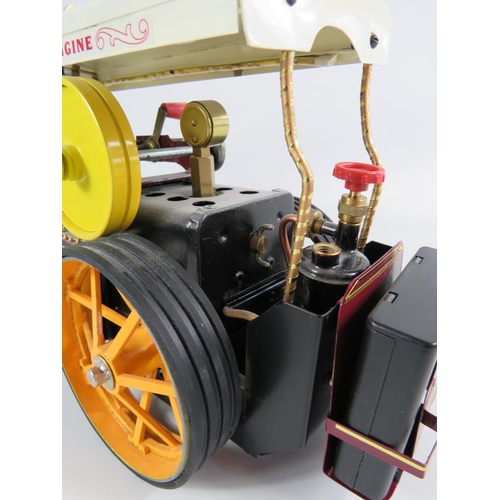 53 - Mamod Showman's Engine (13 x 8 inches) with remote control together with Transport Trailer (19 x 5 i... 