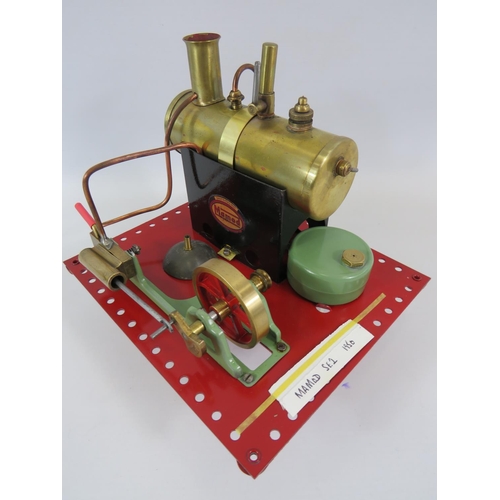 62 - 1950 Mamod SE2 Stationary Steam Engine. . 6 x 7 inches. See photos for condition.