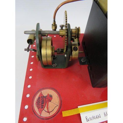 65 - 1930 Bowman M140 Stationary Steam Engine. Measures 7 x 5 inches. See photos for condition.