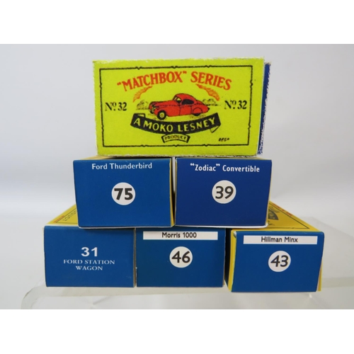 80 - Six boxed UK Matchbox models. See photos for details and condition.