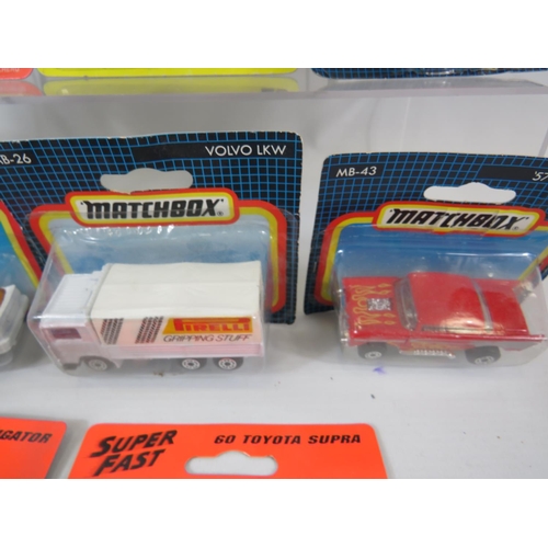 103 - Selection of Matchbox cars in Blister packs to include Superfast. See photos.