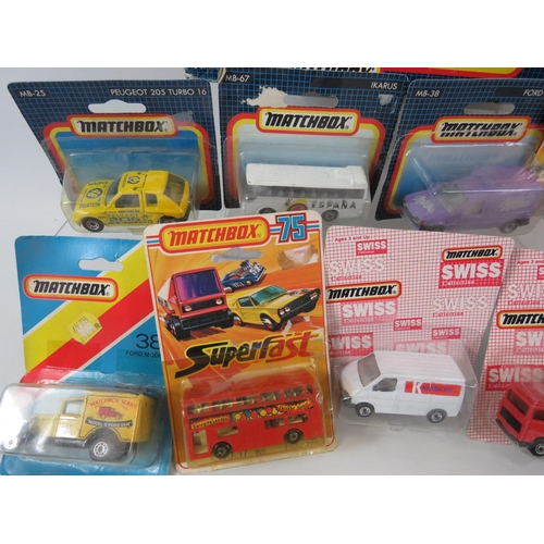 110 - Selection of Matchbox die Cast models in blister packs in unused condition. See photos.