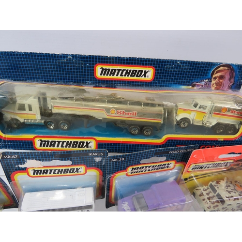 110 - Selection of Matchbox die Cast models in blister packs in unused condition. See photos.