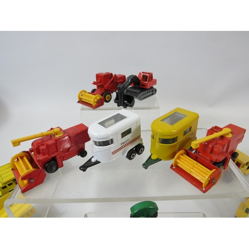 119 - Selection of UK made vintage Matchbox models to include farm machinery and commercial . All in very ... 