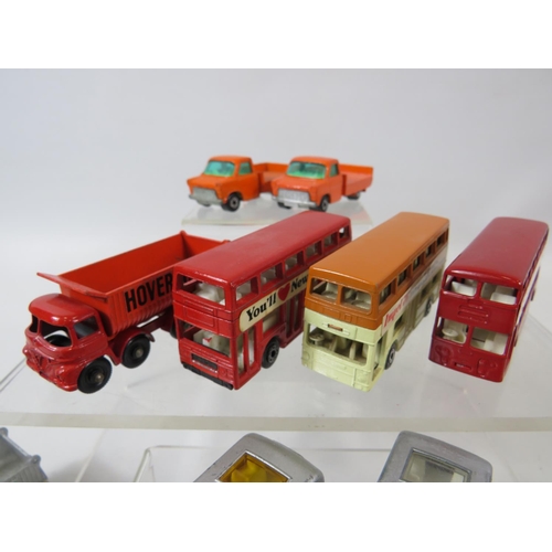 120 - Selection of UK made Vintage Matchbox Trucks, Busses, commercial .  All in very light playworn condi... 