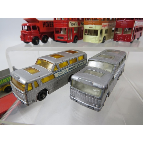 120 - Selection of UK made Vintage Matchbox Trucks, Busses, commercial .  All in very light playworn condi... 