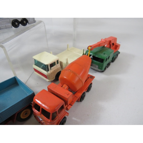 120 - Selection of UK made Vintage Matchbox Trucks, Busses, commercial .  All in very light playworn condi... 