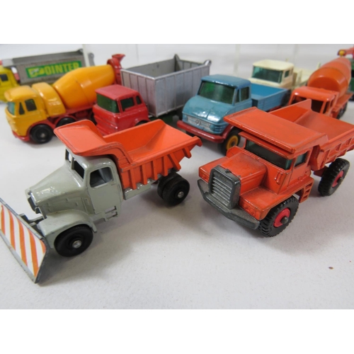 120 - Selection of UK made Vintage Matchbox Trucks, Busses, commercial .  All in very light playworn condi... 