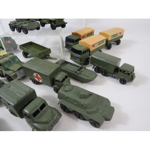 121 - Selection (21) of UK made Vintage Military vehicle models.  All in very light playworn condition. No... 