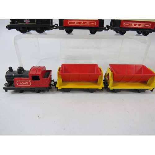 122 - Matchbox Superfast 0-4-0 model engines with carriages together with three other Matchbox Loco's & a ... 