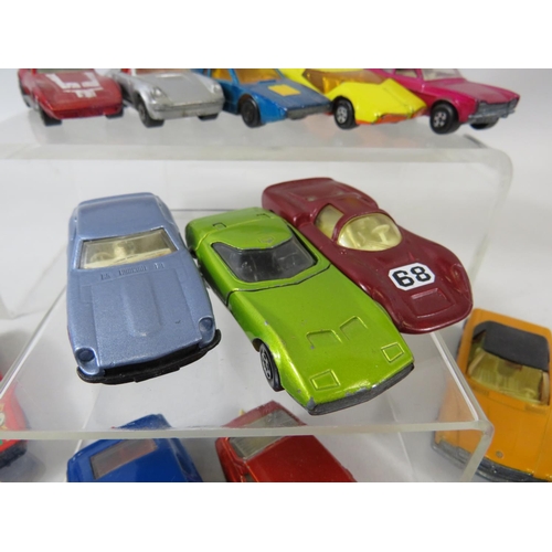 123 - Selection of 20 UK made Matchbox Superfast sports cars.   All in very light playworn condition. No b... 