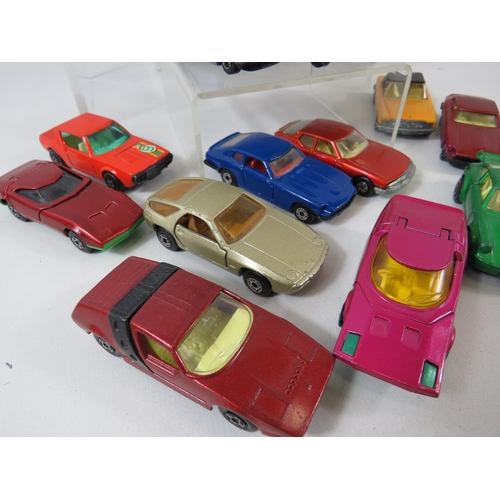 123 - Selection of 20 UK made Matchbox Superfast sports cars.   All in very light playworn condition. No b... 