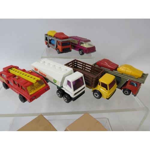 125 - Selection of 20 UK made Matchbox Superfast trucks etc.  All in very light playworn condition. No box... 