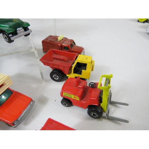 125 - Selection of 20 UK made Matchbox Superfast trucks etc.  All in very light playworn condition. No box... 