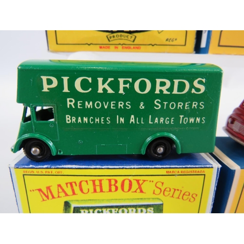 81 - Six boxed UK Matchbox models. See photos for details and condition.