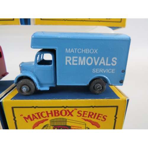 81 - Six boxed UK Matchbox models. See photos for details and condition.