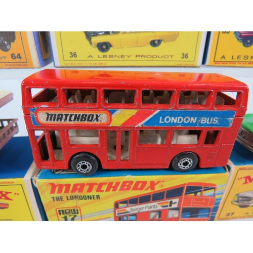 85 - Six boxed UK Matchbox models. See photos for details and condition.