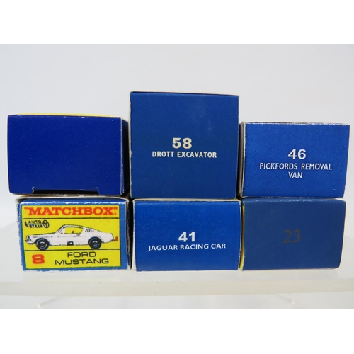 86 - Six boxed UK Matchbox models. See photos for details and condition.