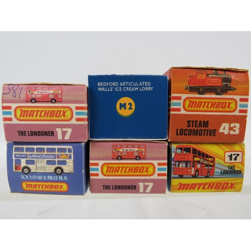 87 - Six boxed UK Matchbox models. See photos for details and condition.