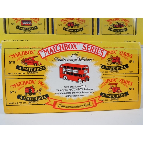 90 - Ltd Ed Five pack Matchbox Authentic recreations of originals set plus 40th Anniversary boxed set. Bo... 