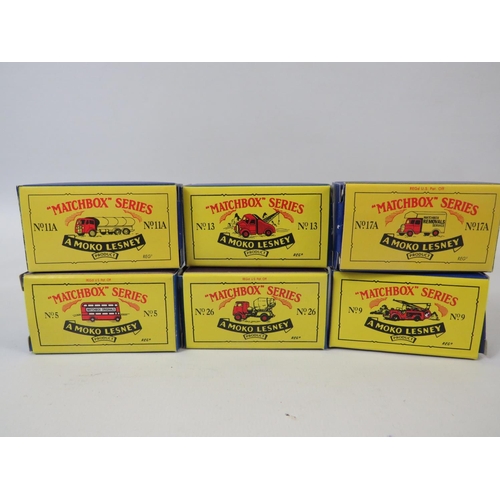 91 - Six boxed UK Matchbox models. See photos for details and condition.