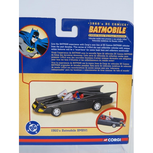 93 - Two DC Comics Batman Movie cars, Two faced car and Batmobile. Boxed unused and in Blister packs. See... 