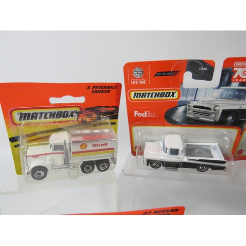 96 - Nine unused in blister packs, Matchbox models. See photos.