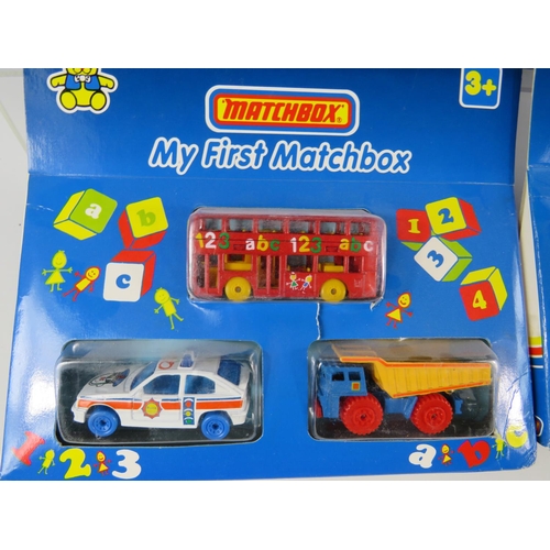 99 - Four, 'My First Matchbox' boxed gift sets. Two are numbered LL-116 containing six Models plus Two nu... 