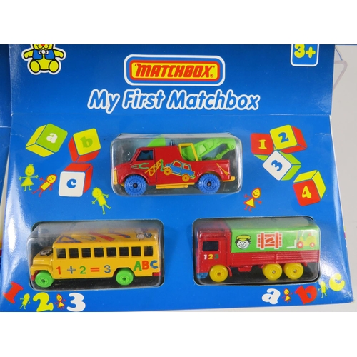 99 - Four, 'My First Matchbox' boxed gift sets. Two are numbered LL-116 containing six Models plus Two nu... 