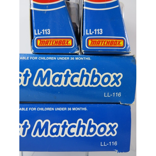 99 - Four, 'My First Matchbox' boxed gift sets. Two are numbered LL-116 containing six Models plus Two nu... 