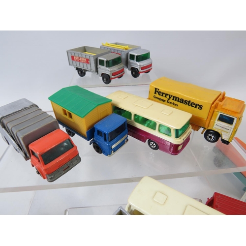 129 - Selection of UK made assorted Matchbox Trucks.  All in very light playworn condition. No boxes. See ... 