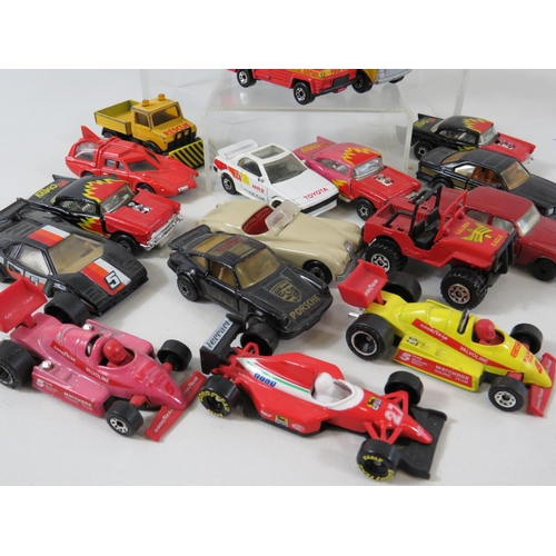 132 - Selection of Hotwheels models.  All in very light playworn condition. No boxes. See photos.