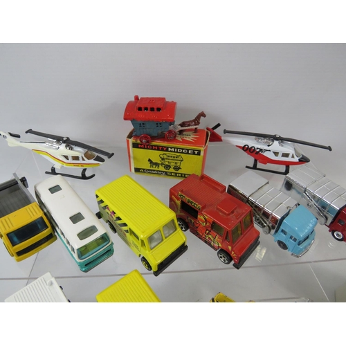 148 - Various Die cast models, Some by 'Husky' to include a Benbros Mighty Midgets Gypsy Caravan, (boxed) ... 