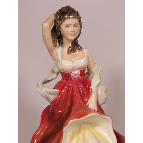 211 - 2 Royal Doulton figurines Autumn Ball HN5465 and Diane HN3266, plus one other figurine the tallest s... 