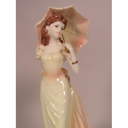 216 - 2 Coalport Ladies of Fashion figurines Geraldine and Vicky plus a Royal Doulton figurine Kathy HN330... 