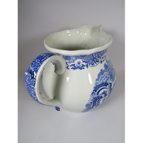 245 - Very Large Spode blue italian jug which stands 12