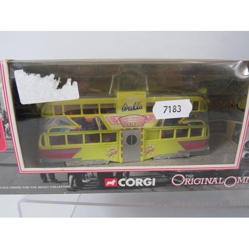 154 - Three Corgi Die Cast bus models, boxed and unused Plus one other by the Omnibus Company. See photos.